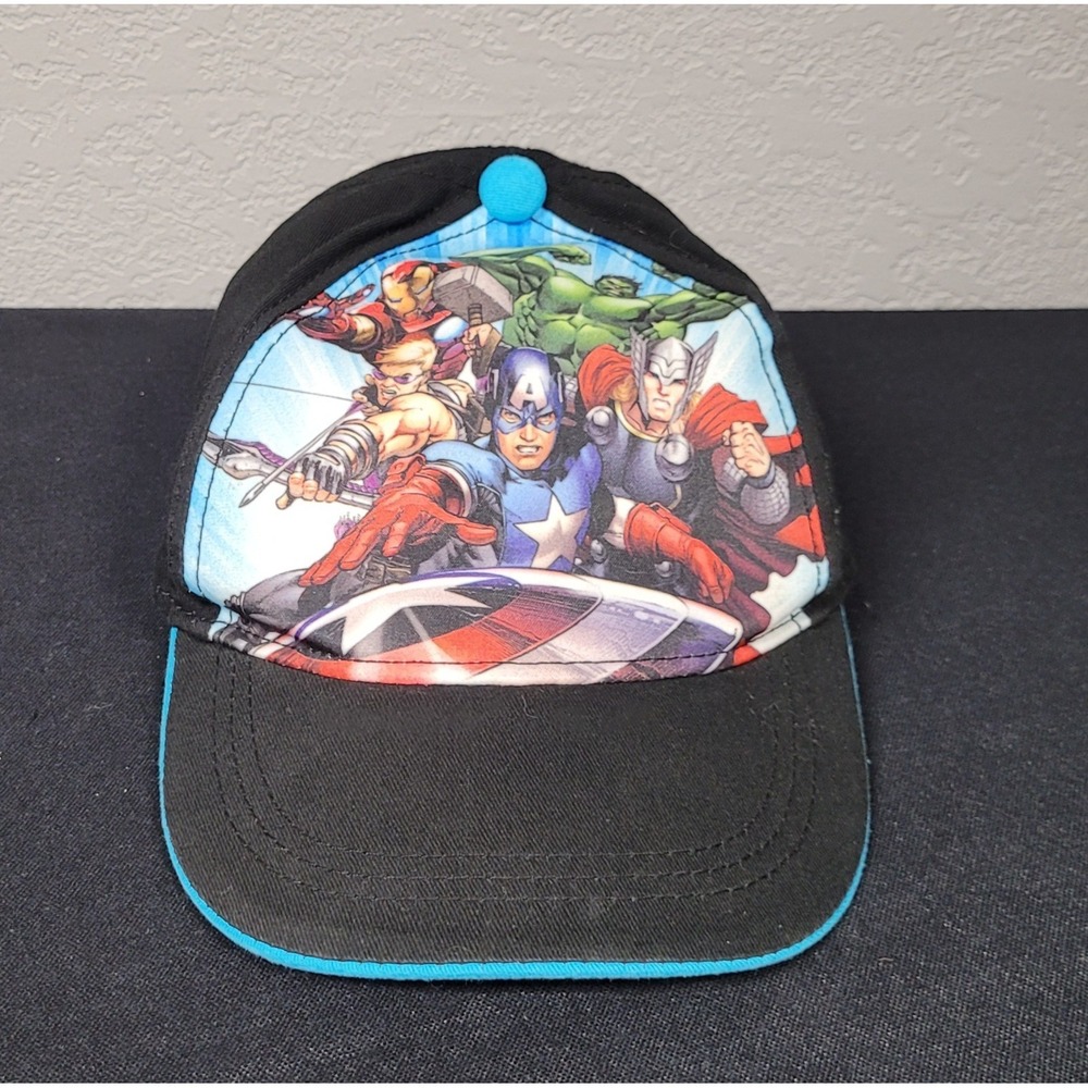 Marvel Avengers Snapback Baseball Cap Hat Boys Youth One Size Fits Most Black